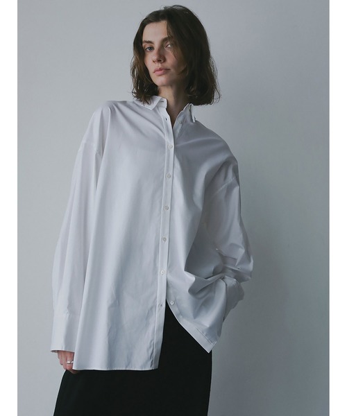 HER. ブラウス シャツ バックオープンレギュラーシャツ レディース