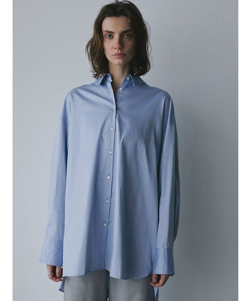 HER. ブラウス シャツ バックオープンレギュラーシャツ レディース