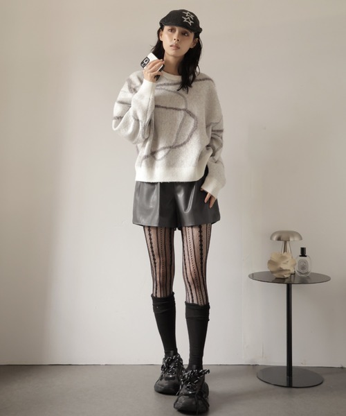 ULYSSES パンツ フェイクレザーショートパンツ レディース : ZOZOTOWN