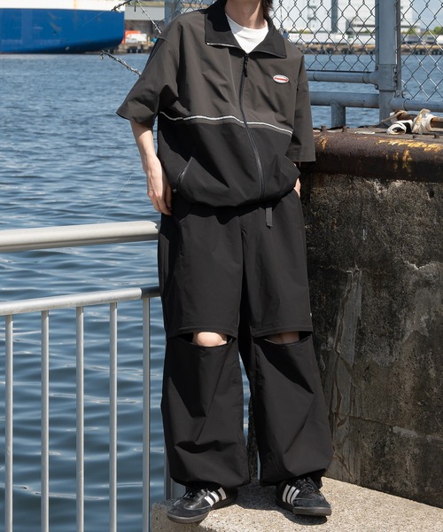 「Perushu」 ナイロンブルゾン MEDIUM グレイッシュベージュ メンズ_画像3