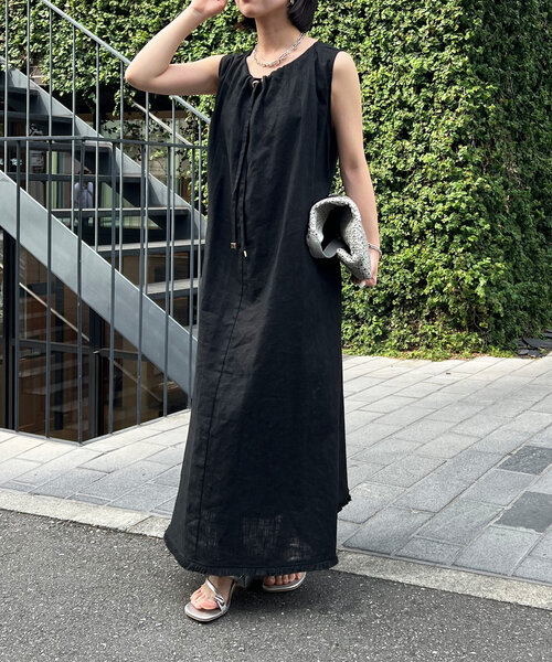 「Jena espace merveilleux」 ノースリーブワンピース FREE ベージュ レディース_画像4