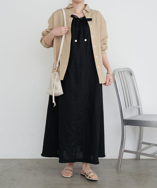 「Jena espace merveilleux」 ノースリーブワンピース FREE ベージュ レディース_画像7