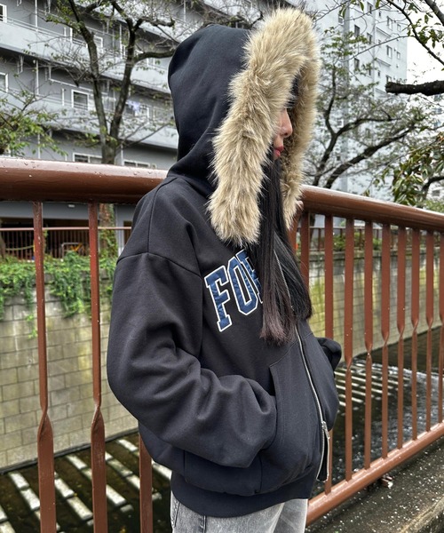 repipi armario（レピピアルマリオ） パーカー 「裏起毛」WZIPファー