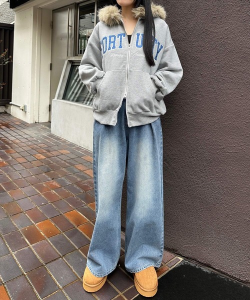 repipi armario（レピピアルマリオ） パーカー 「裏起毛」WZIPファー