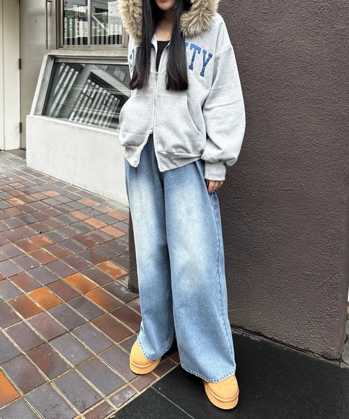 repipi armario（レピピアルマリオ） パーカー 「裏起毛」WZIPファー