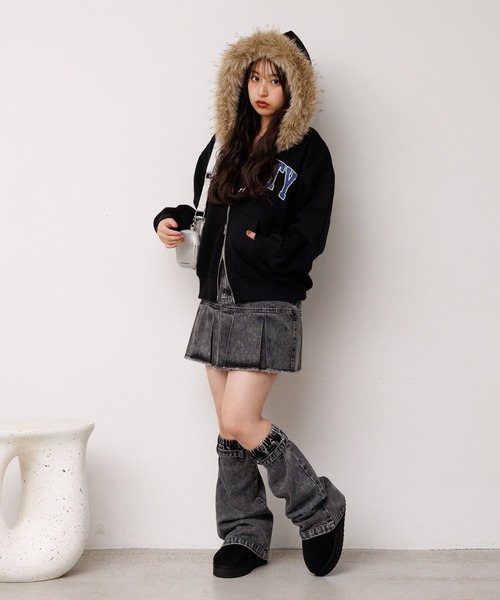 repipi armario（レピピアルマリオ） パーカー 「裏起毛」WZIPファー