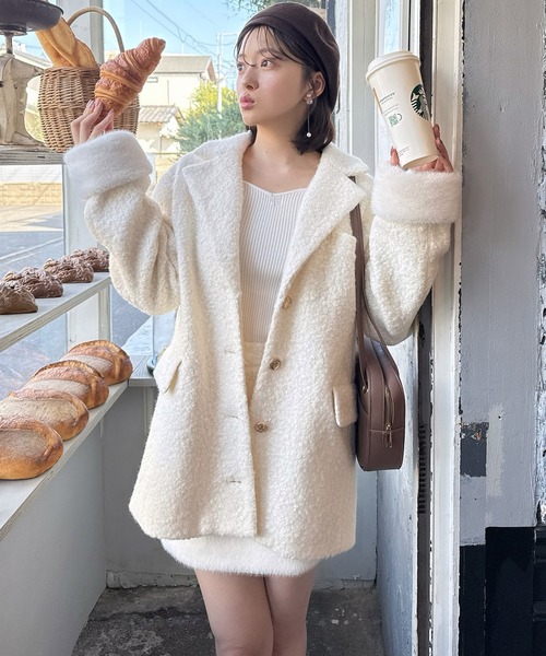 ROYAL PARTY（ロイヤルパーティー） コート アウター ファー付テーラー