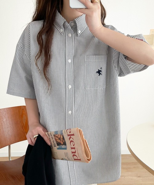 「Java」 半袖シャツ X-LARGE ブルー レディース_画像9