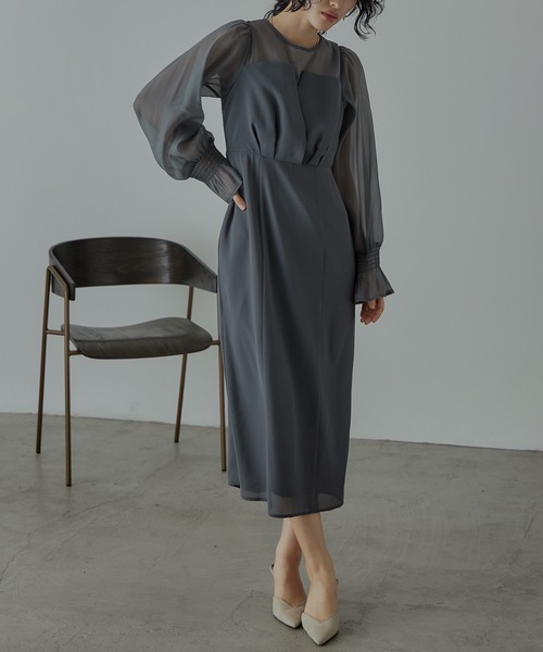 niana（ニアナ） 長袖ワンピース S ダークカーキ レディース