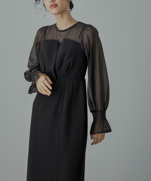 【なな】René ダークグレー 長袖ワンピース 38 なな】René ダークグレー 長袖ワンピース 38 René - Rene(ルネ