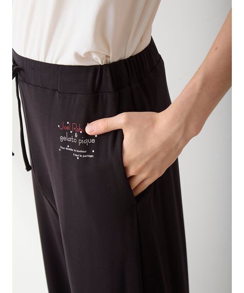 ジェラートピケ　JOEL ROBUCHON　ワンポイントロングパンツ ジェラートピケ gelato pique 【JOEL ROBUCHON】ワンポイントロング