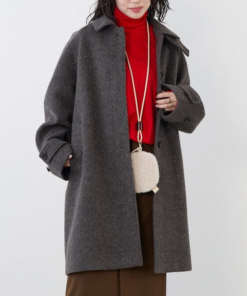 タグ付き未使用＊MICA&DEAL＊スタンドカラーコート＊定価31,900円 MICA&DEAL（マイカアンドディール） ステンカラーコート コート ステン