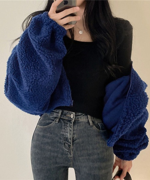 パーカー スタンドネックZIPフリース レディース メンズ | lulufa | 03