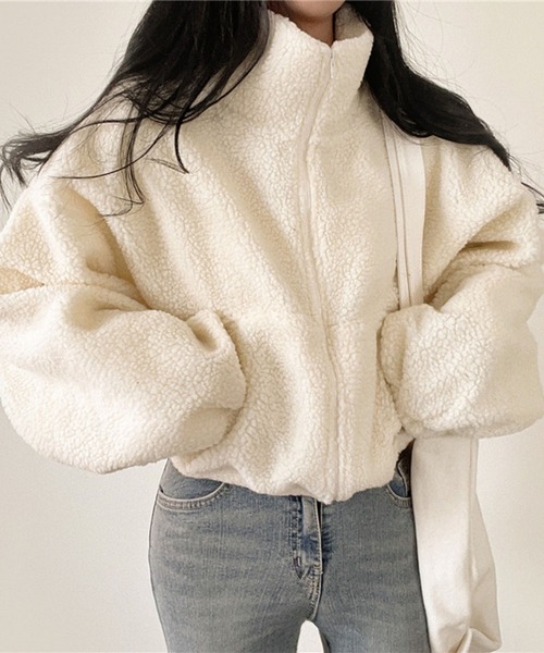 パーカー スタンドネックZIPフリース レディース メンズ | lulufa | 06