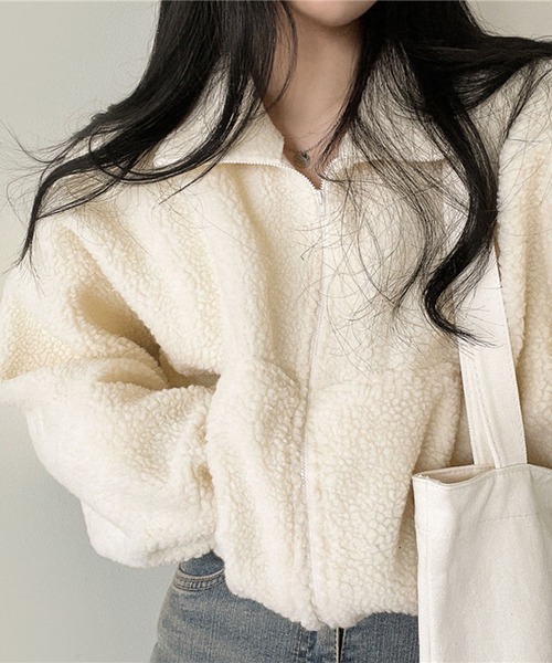 パーカー スタンドネックZIPフリース レディース メンズ | lulufa | 07