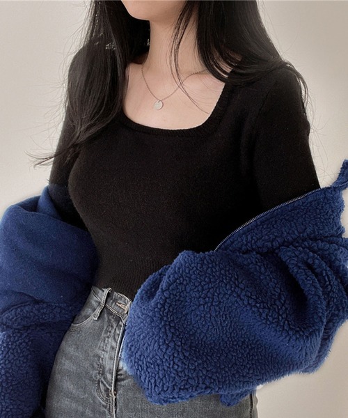 パーカー スタンドネックZIPフリース レディース メンズ | lulufa | 11