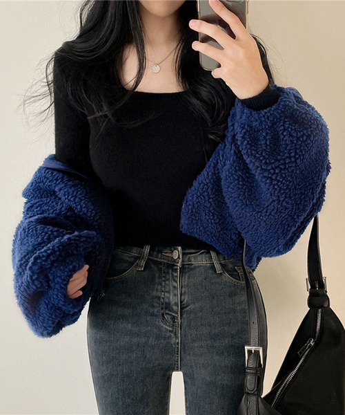 パーカー スタンドネックZIPフリース レディース メンズ | lulufa | 13