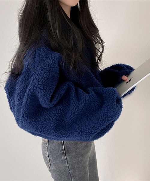 パーカー スタンドネックZIPフリース レディース メンズ | lulufa | 14