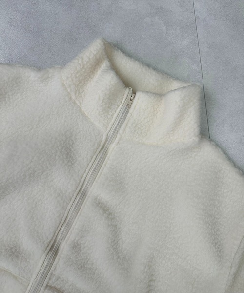 パーカー スタンドネックZIPフリース レディース メンズ | lulufa | 21