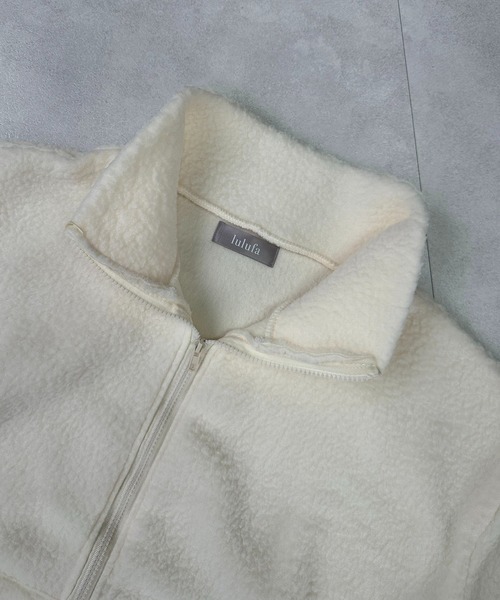 パーカー スタンドネックZIPフリース レディース メンズ | lulufa | 22