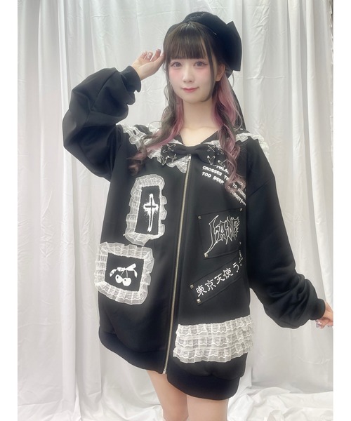 Jamie エーエヌケー パーカー ゴシックリメイクJK制服ジャージ