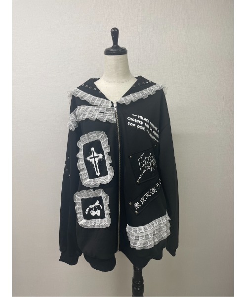 Jamie エーエヌケー パーカー ゴシックリメイクJK制服ジャージ