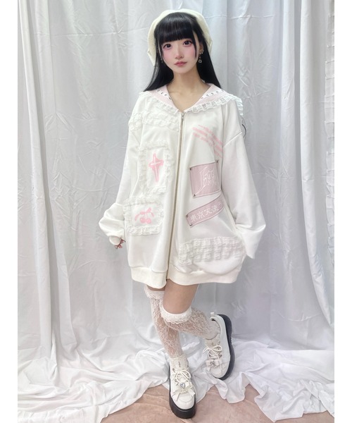 Jamie エーエヌケー パーカー ゴシックリメイクJK制服ジャージ
