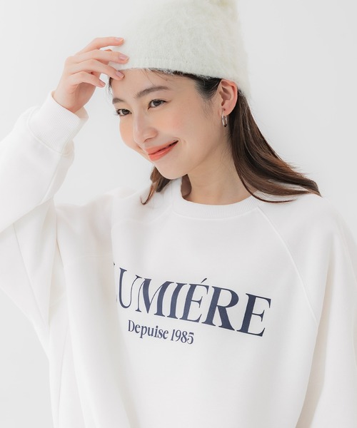 coca（コカ） トレーナー スウェット 裏起毛ラグランロゴスウェット