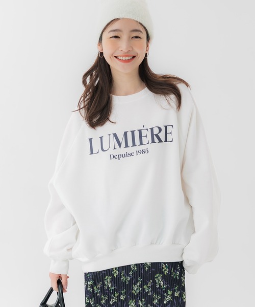 coca（コカ） トレーナー スウェット 裏起毛ラグランロゴスウェット