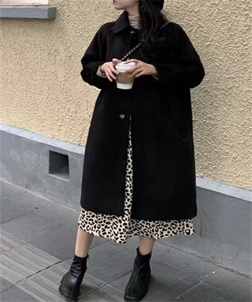 「FREE STYLISTS」 ステンカラーコート M ベージュ レディース_画像5