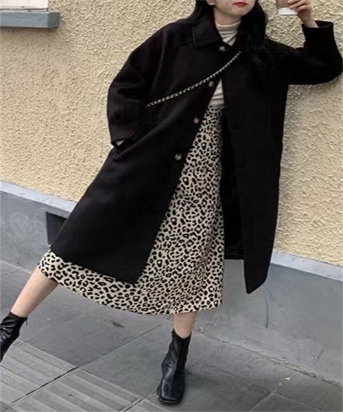 「FREE STYLISTS」 ステンカラーコート M ベージュ レディース_画像6