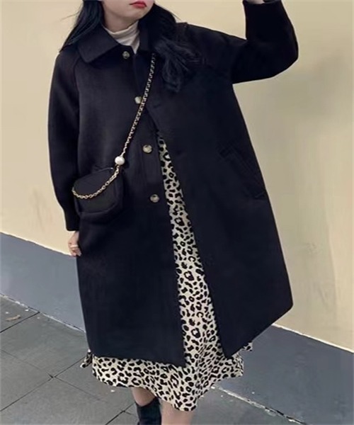 「FREE STYLISTS」 ステンカラーコート M ベージュ レディース_画像9