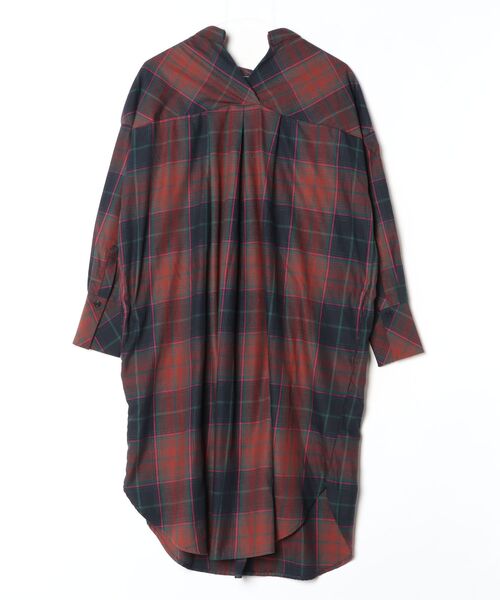 LEPSIM（レプシィム） チェック柄シャツワンピース FREE ブラウン