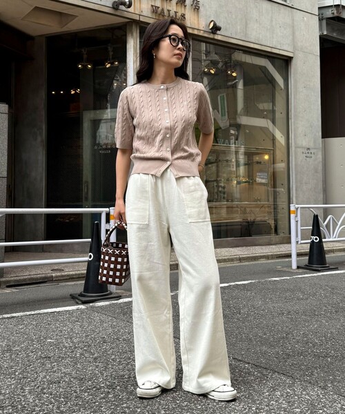 「fredy emue」 デニムパンツ 38 アイボリー レディース_画像6