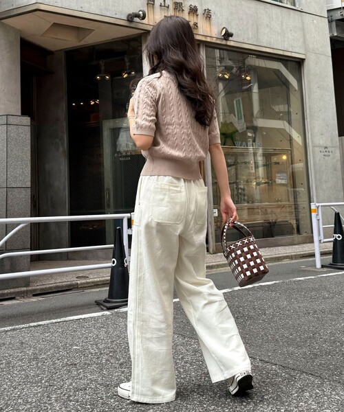 「fredy emue」 デニムパンツ 38 アイボリー レディース_画像8