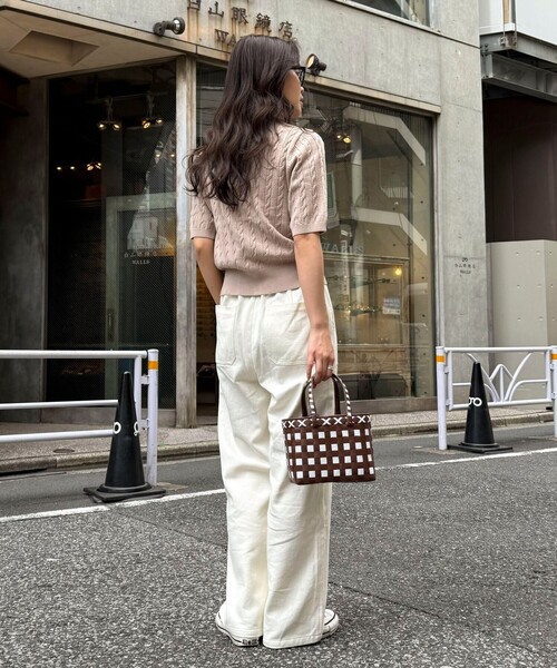 「fredy emue」 デニムパンツ 38 アイボリー レディース_画像9