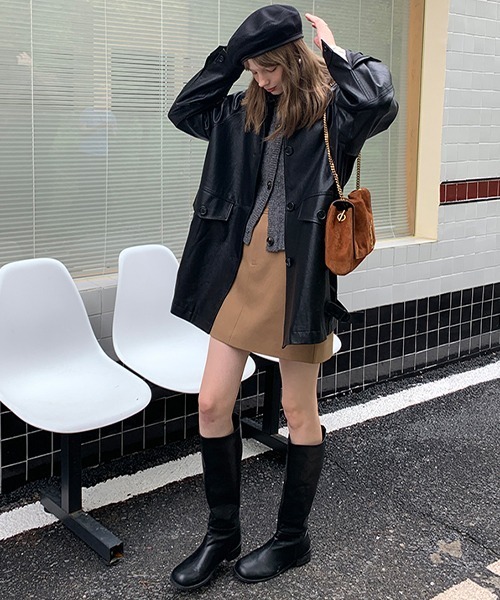 Fano Studios」 ライダースジャケット L ブラック レディース