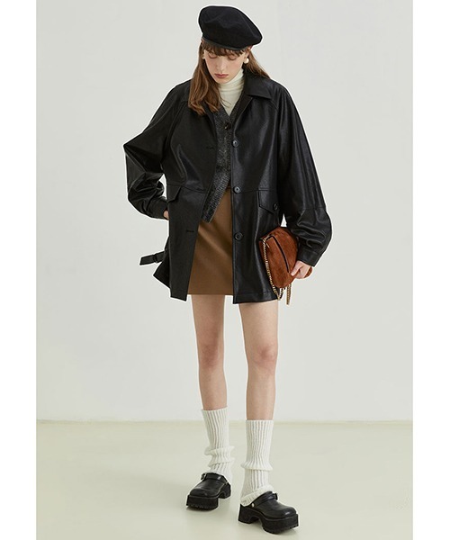 Fano Studios」 ライダースジャケット L ブラック レディース