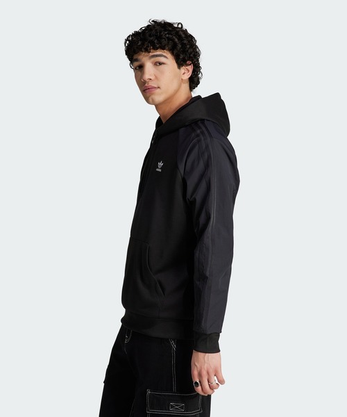 adidas（アディダス） プルオーバーパーカー - ブラック メンズ