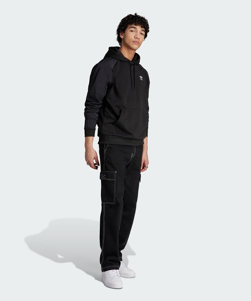 adidas（アディダス） プルオーバーパーカー - ブラック メンズ