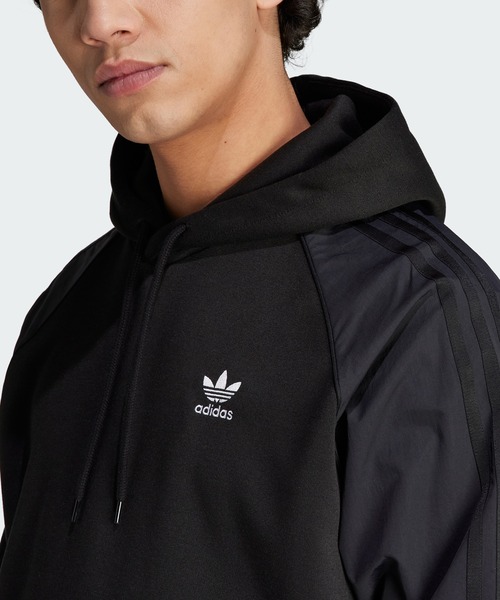adidas（アディダス） プルオーバーパーカー - ブラック メンズ