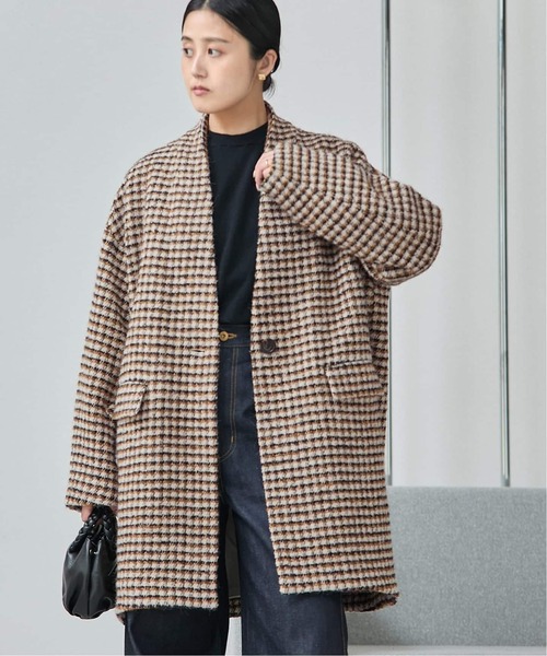 レサージュ ジャーナルスタンダード GIOLICA生地 コクーンコート ツイード L'ESSAGE｜☆4.0以上の高レビュー！頼れる冬アイテムをご紹介｜JOURNAL