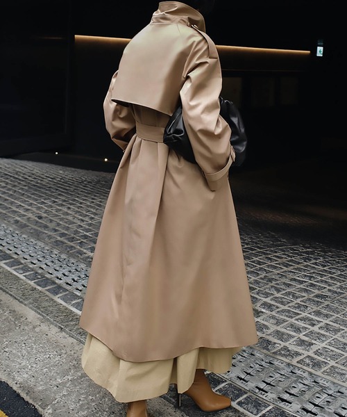 「SETUP7」 「Maison breeze」トレンチコート 5 ネイビー レディース_画像6