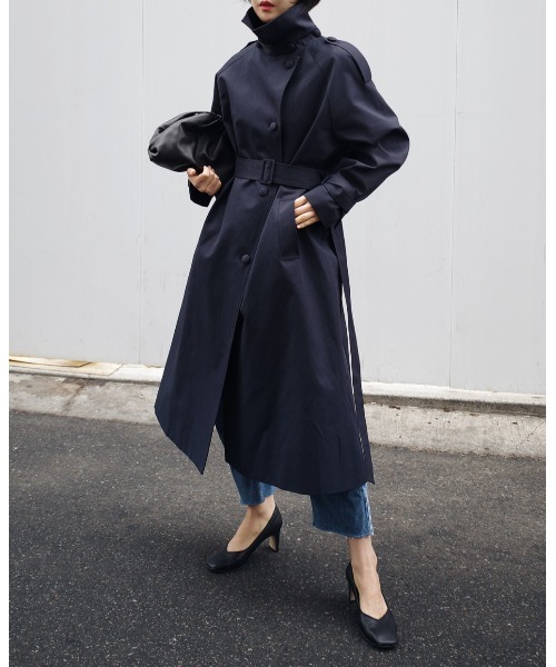 「SETUP7」 「Maison breeze」トレンチコート 5 ネイビー レディース_画像7