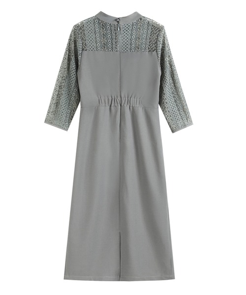 「DRESS STAR」 7分袖ワンピース X-LARGE ネイビー レディース_画像3