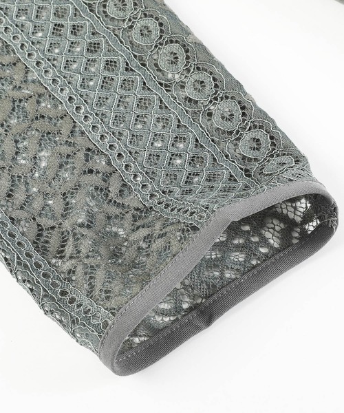 「DRESS STAR」 7分袖ワンピース X-LARGE ネイビー レディース_画像8