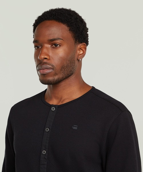 G-STAR RAW ヘンリーネック tシャツ Structured Tweeter Grandad T