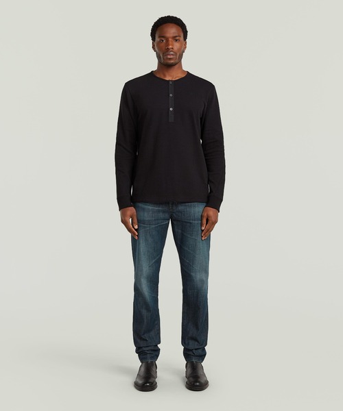 G-STAR RAW ヘンリーネック tシャツ Structured Tweeter Grandad T