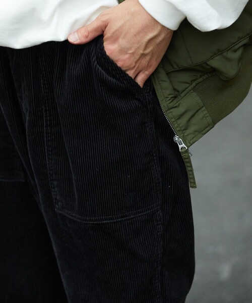 「GUNG HO」 コーデュロイパンツ MEDIUM ブラック メンズ_画像9
