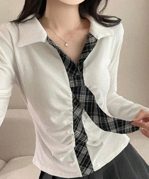 tシャツ チェック柄タイ 襟付きTシャツ レディース : ZOZOTOWN Yahoo